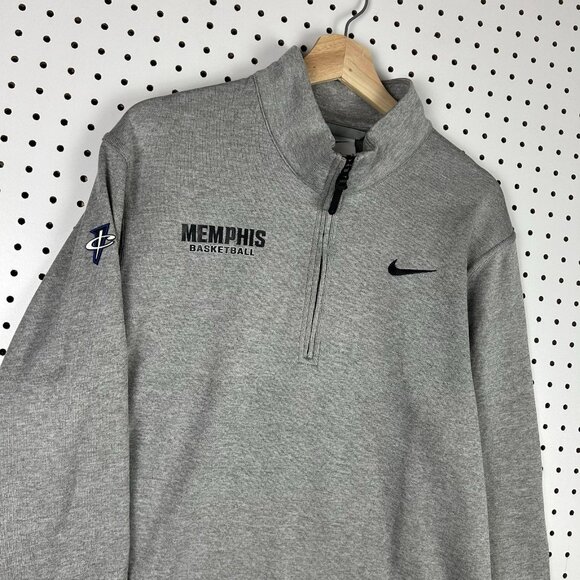 Nike 1 Cent Memphis Tigers Sweater Large Gray Basketball Sideline Penny Hardaway - Picture 2 of 6